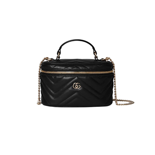 GUCCI-837454 1000 구찌 블랙 GG 마몽 미니 배니티 백