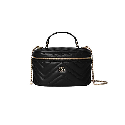 GUCCI-837454 1000 구찌 블랙 GG 마몽 미니 배니티 백