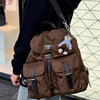 [스페셜오더]PRADA-2VZ110 프라다 블랙 리나일론 백팩 (패브릭 스트랩)