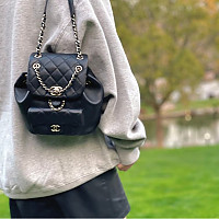 [스페셜오더]CHANEL-AS3860 샤넬 DUMA 듀마 투포켓 백팩 미디움 캐비어 라벤더 금장