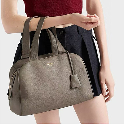 [스페셜오더]PRADA-1BB148 프라다 라지 가죽 탑 핸들 백 그레이