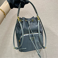 PRADA-1BH038 프라다 버건디 듀엣 리나일론 버킷 백