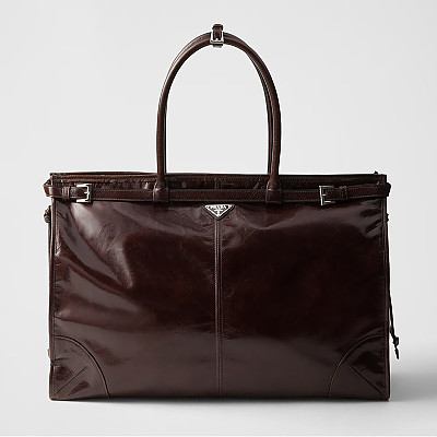 [스페셜오더]PRADA-2VG128 프라다 다크브라운 송아지 가죽 토트백