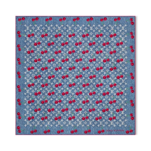 LOUIS VUITTON-M96379 루이비통 무라카미 타카시 체리 데님 숄 LV x TM Denim Cerise Shawl