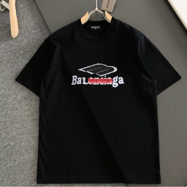 BALENCIAGA-04112 발렌시아가 2026 남녀공용 신제품 프린트 크루넥 티셔츠