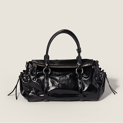 [스페셜오더]MIUMIU-5BA328 미우미우 샤이니 가죽 핸드백 블랙