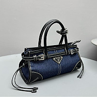 [스페셜오더]PRADA-1BA486 프라다 보니 스몰 데님 및 가죽 핸드백