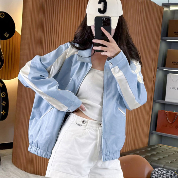 LOUIS VUITTON-07215 루이비통 모노그램 2026 소프트 실크 컬러 블록 지퍼 재킷