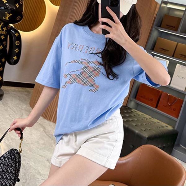BURBERRY-07256 버버리 2026SS 스케치 나이트 엠블럼 면 반팔 셔츠