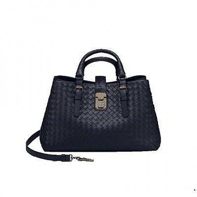 BOTTEGA VENETA-489509 보테가 베네타 블랙 인트레치아토 카프 스몰 로마 백