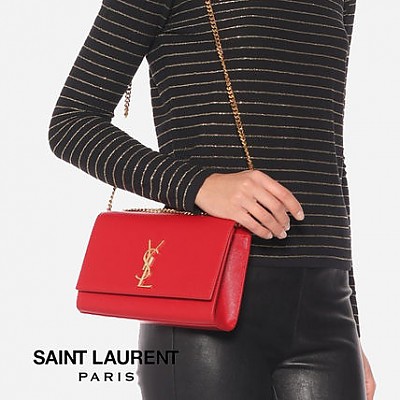 [스페셜오더]SAINT LAURENT-364021 생 로랑 다크 레드 미디엄 케이트 모노그램 사첼백