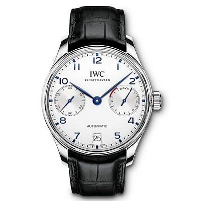 [스페셜오더]IWC-IW500710 아이더블유씨 포르투기저 오토매틱 스틸 블루 다이얼 시계 42mm