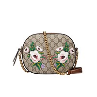 [스페셜오더]GUCCI-409535 9789 구찌 GG 수프림 미니 자수 아플리케 체인 스트랩백