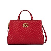 [스페셜오더]GUCCI-443505 1000 구찌 GG 마몽 미디움 블랙 마틀라세 탑 핸들백