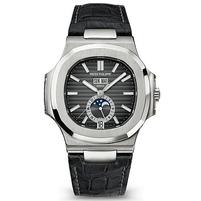 [스페셜오더]PATEK PHILIPPE-5726 파텍 필립 노틸러스 문페이스 애뉴얼 캘린더 스틸 실버 시계 40.5mm