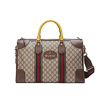 [스페셜오더]GUCCI-459311 8344 구찌 브라운 스웨이드 Web 미디엄 더플백