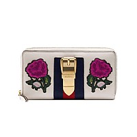[스페셜오더]GUCCI-476083 1060 구찌 실비 Web 지퍼 어라운드 블랙 장지갑