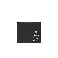 PRADA-2MO513 프라다 블랙 송아지 가죽 지갑
