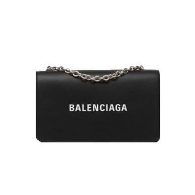 BALENCIAGA-502027 발렌시아가 블랙 스몰 에브리데이 체인 숄더 지갑