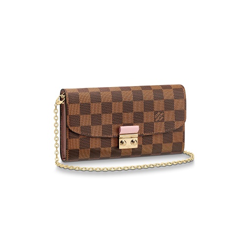 [스페셜오더]LOUIS VUITTON-N61273 루이비통 핑크 다미에 에벤 크로아제트 체인 월릿