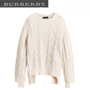 BURBERRY-45539421 버버리 코튼 울 캐시미어 블렌드 스컬프처 스웨터 남성용