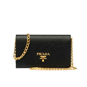 PRADA-1BP005 프라다 메탈 체인 숄더 스트랩 스몰 숄더백 레드 