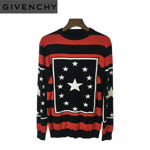 GIVENCHY-16F996 지방시 스타 체크 줄무늬 스웨트 남녀공용