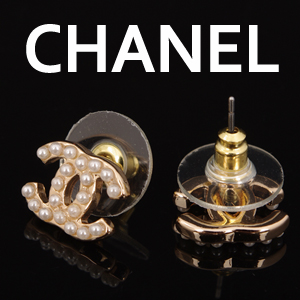 CHANEL-CH0003 여성용 풀셋 샤넬로고 진주 귀걸이