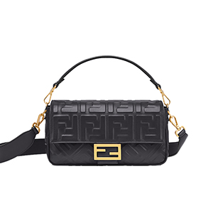 [스페셜오더]FENDI-8BR600 펜디 브라운 패브릭 미디엄 바게트 백