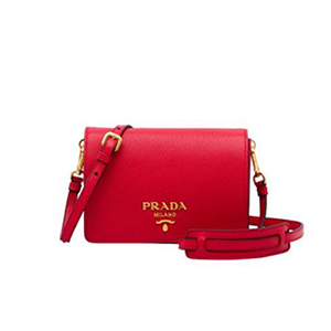 [스페셜오더]PRADA-1BD102 프라다 송아지 가죽 레드 숄더 스트랩 백