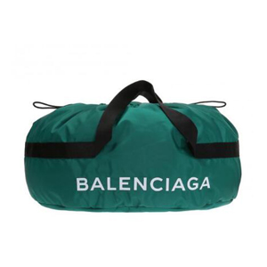 BALENCIAGA-4899419 발렌시아가 나일론 페브릭 그린 드로우스트링 휠 백 M