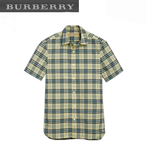 [스페셜오더]BURBERRY-80029271 버버리 쇼트 슬리브 카멜 체크 셔츠