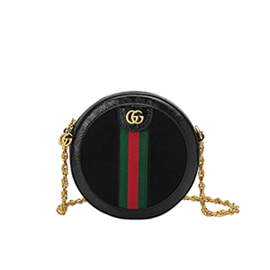 [스페셜오더]GUCCI-550618 1060 구찌 오피디아 블랙 스웨이드 미니 라운드 숄더백