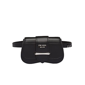 [스페셜오더]PRADA-1BL021 프라다 블랙 송아지 가죽 시도니 벨트백