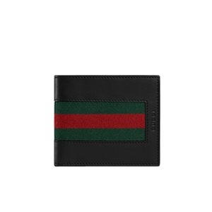 GUCCI-408827 1060 구찌 web 디테일 블랙가죽  2단 지갑