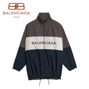 BALENCIAGA-508901 발렌시아가 로고 장식 트랙수트 코튼 포플린 셔츠