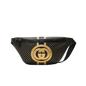 [스페셜오더]GUCCI-536416 8486 구찌 블랙 GG 가죽 Gucci Dapper Dan 벨트백