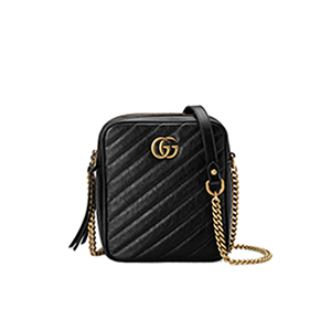 [스페셜오더]GUCCI-550155 1000 구찌 GG 마몽 블랙 마틀라세 가죽 미니 숄더백