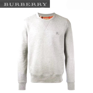 BURBERRY-42355871 버버리 그레이 로고 자수 스웨터셔츠 남성용