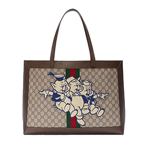 [스페셜오더]GUCCI-547947 8685 구찌 오피디아 X 디즈니 아기 돼지 삼형제 토트백