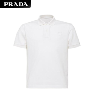 [스페셜오더]PRADA-UJN444 프라다 화이트 피케 폴로 셔츠