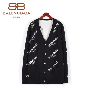 BALENCIAGA-231745 발렌시아가 블랙 로고 프린트 가디건 여성용