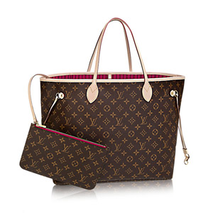 LOUIS VUITTON-M40995 루이비통 모노그램 파우치 베이지 네버풀 MM