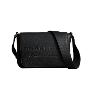 [스페셜오더]BURBERRY-40658611 버버리 송아지 가죽 블랙 스몰 엠보싱 메신저 백 