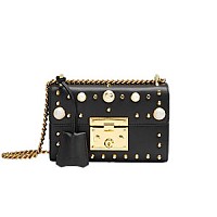 [스페셜오더]GUCCI-432182 5867 구찌 페들락 핑크 스몰 펄 스터드 장식 숄더백