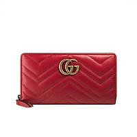 [스페셜오더]GUCCI-443123 9094 구찌 블랙 GG 마몽 진주 장식 로고 지피 어라운드 지갑