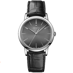 [스페셜오더]ZENITH-제니스 엘리트 클래식 스틸 블랙 다이얼 드레스워치 39mm #제니스짝퉁